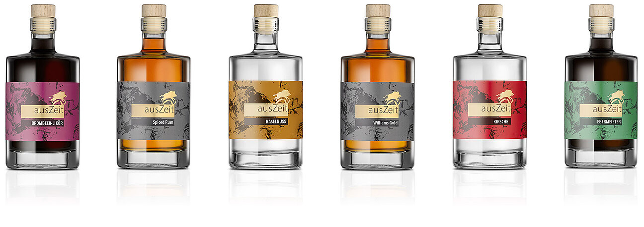 Ausschnitt der Destillate-Kollektion