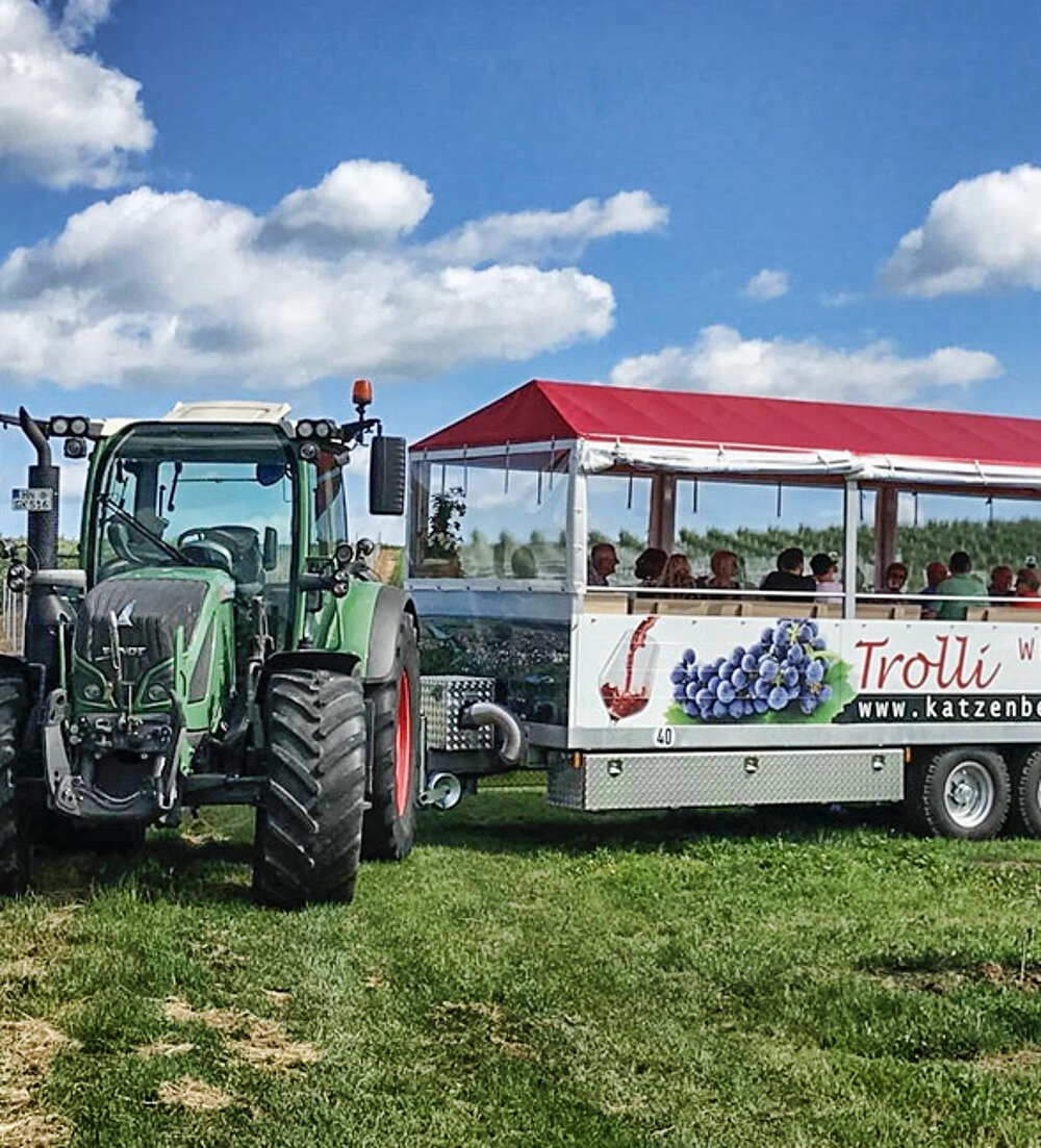 Planwagen für Weinproben