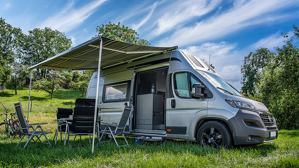 Ein Wohnmobil auf einem unserer Stellplätze