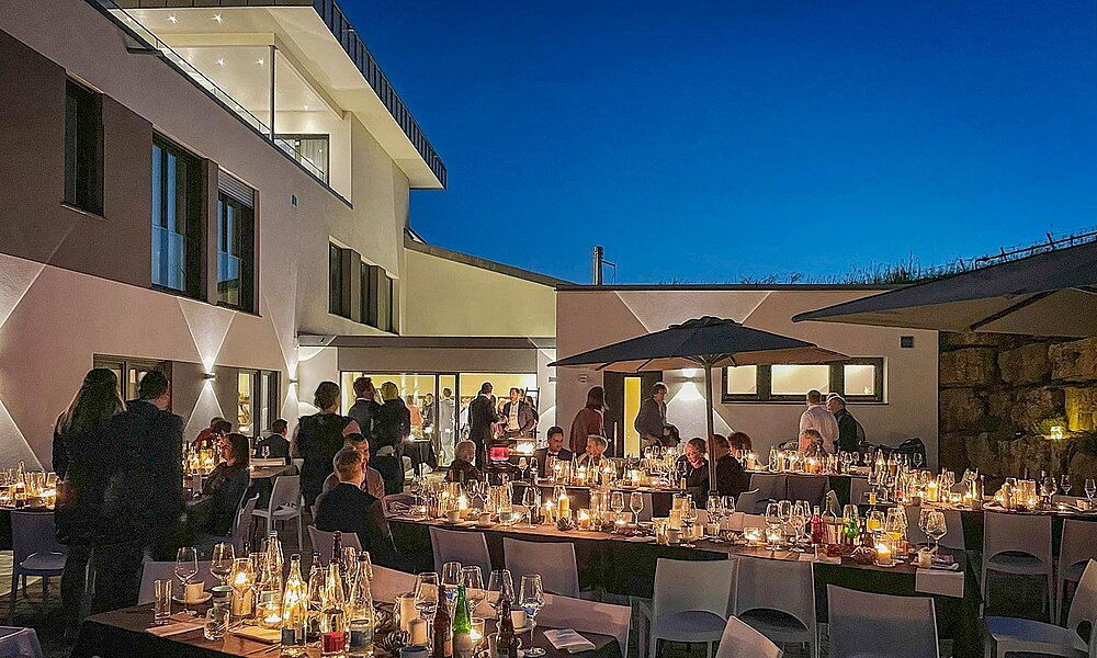 Winzerhof während eines Events